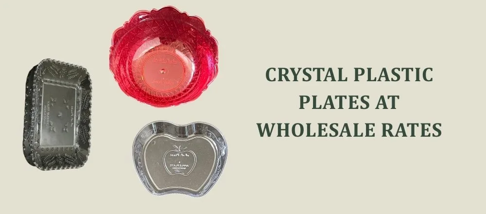 Buy durable and versatile crystal plastic plates at wholesale rates