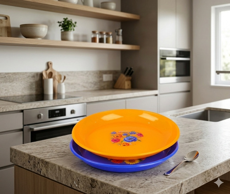 Plates in the kitchen