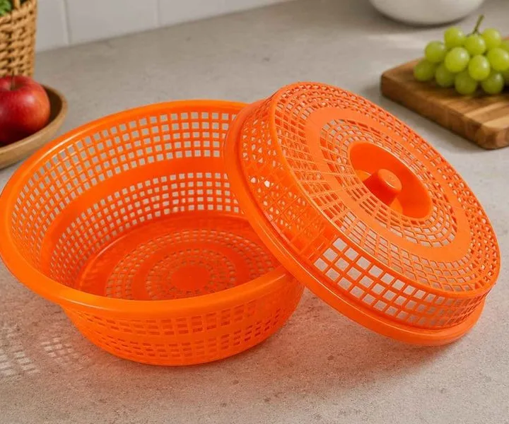 Plastic Storage Basket with Lid