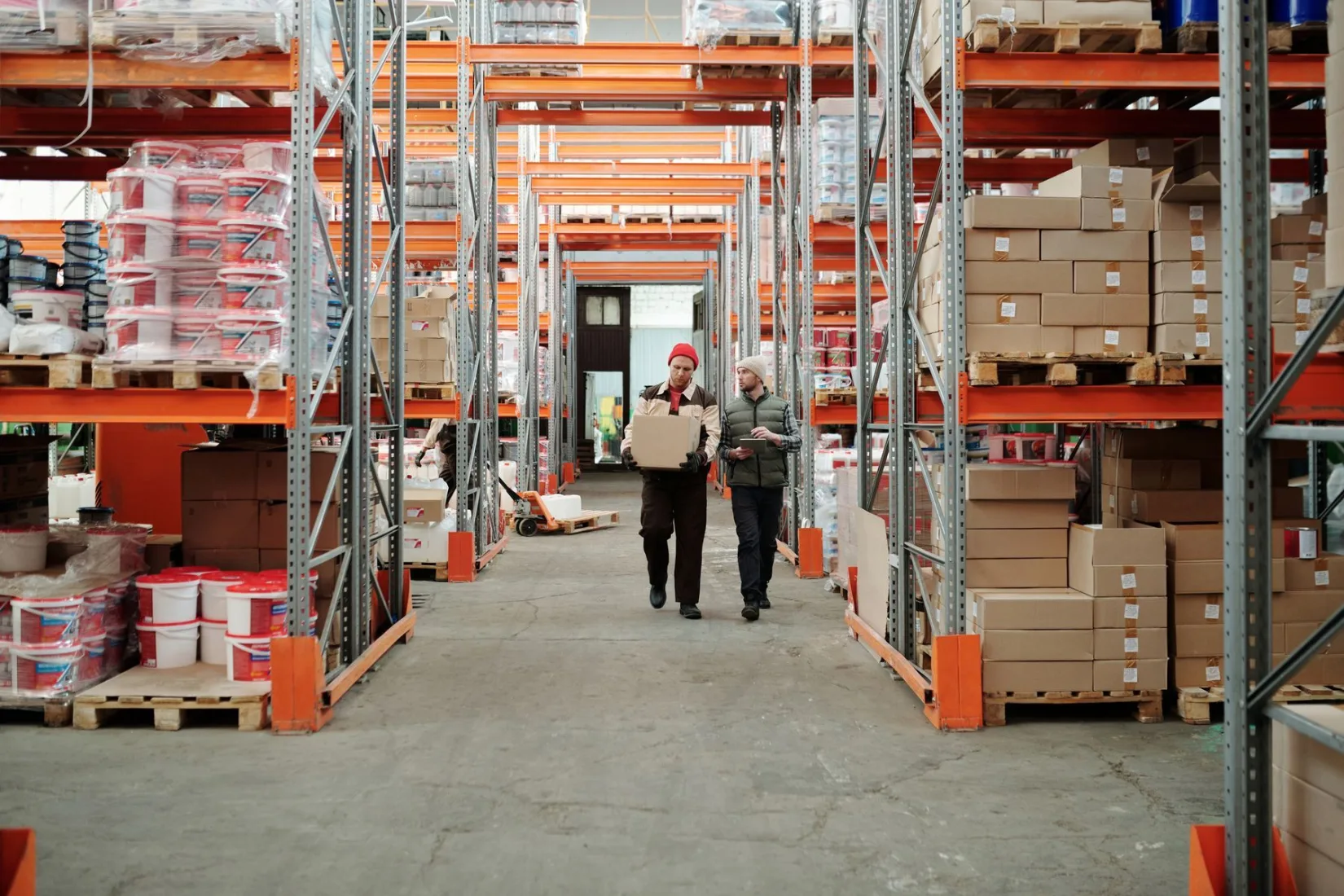 Warehouse aisle