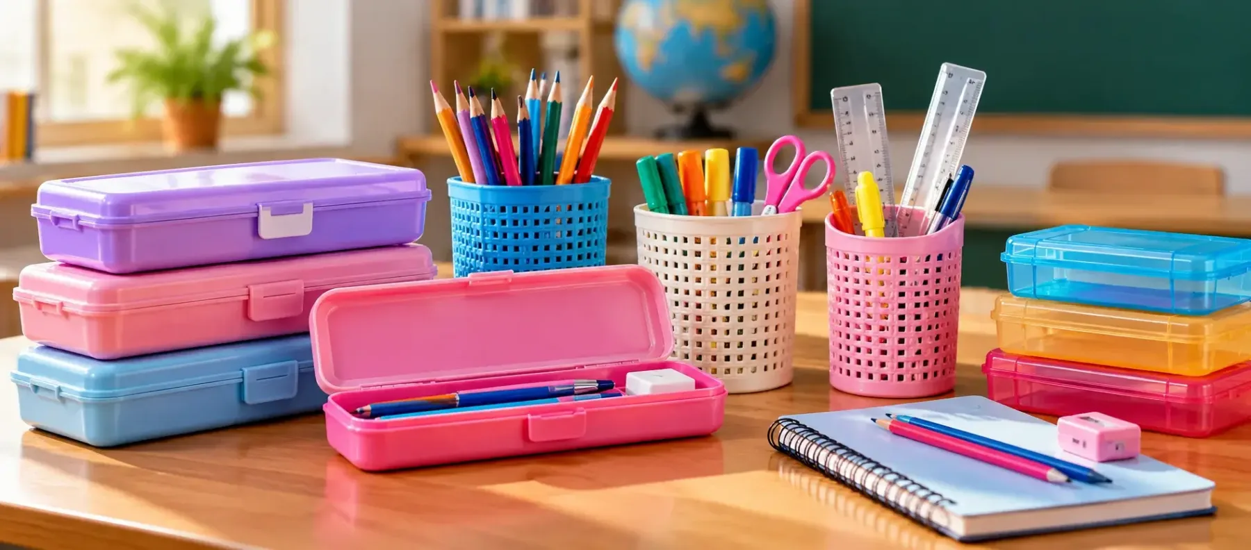 Plastic School Stationery Products Wholesale